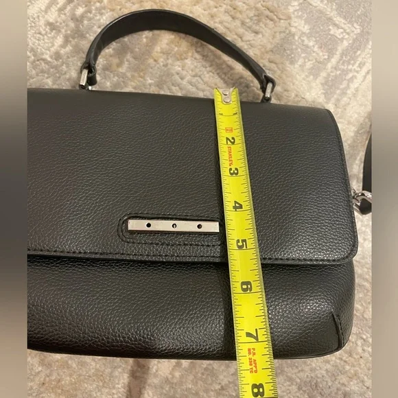 Calvin Klein Top Handle Small Crossbody Purse Handbag Black Bag - Picture 10 of 15
